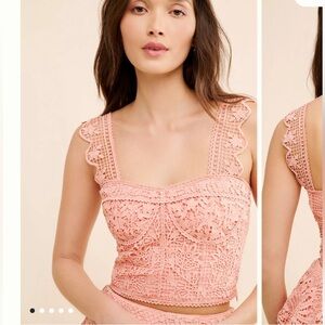 FARM Rio Guipire Sleeveless Corset Top